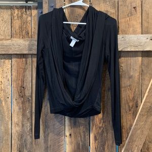 Black athleisure sweater